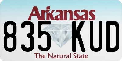 AR license plate 835KUD