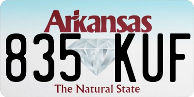 AR license plate 835KUF
