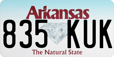 AR license plate 835KUK