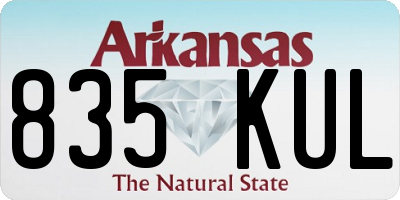 AR license plate 835KUL