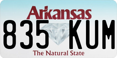 AR license plate 835KUM