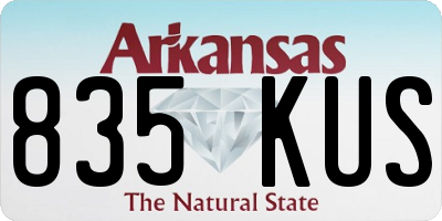 AR license plate 835KUS