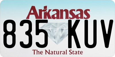 AR license plate 835KUV
