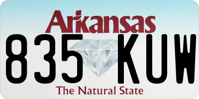AR license plate 835KUW