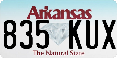 AR license plate 835KUX