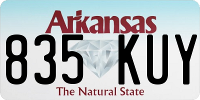 AR license plate 835KUY
