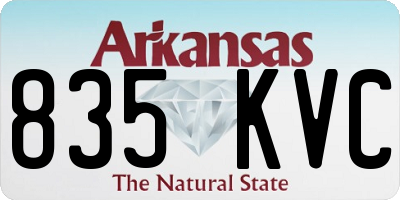 AR license plate 835KVC
