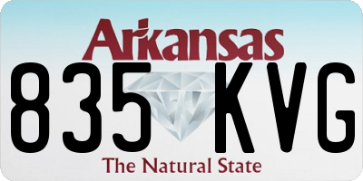 AR license plate 835KVG