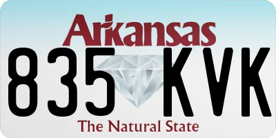 AR license plate 835KVK