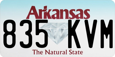 AR license plate 835KVM