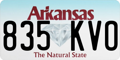 AR license plate 835KVO