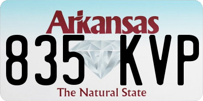 AR license plate 835KVP