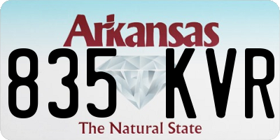 AR license plate 835KVR