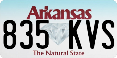 AR license plate 835KVS