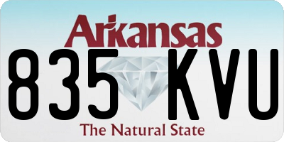 AR license plate 835KVU