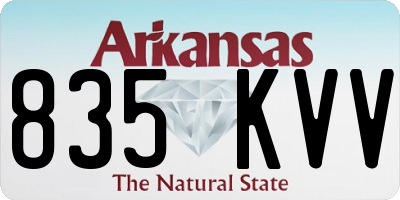 AR license plate 835KVV
