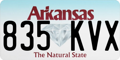 AR license plate 835KVX