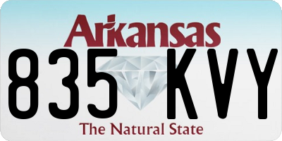 AR license plate 835KVY