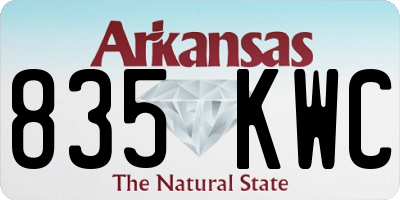AR license plate 835KWC