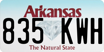 AR license plate 835KWH