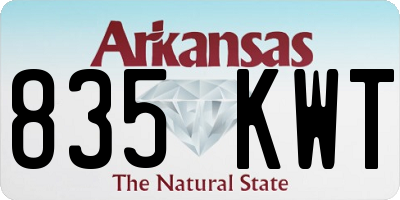 AR license plate 835KWT