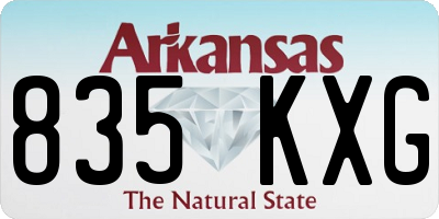 AR license plate 835KXG