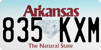 AR license plate 835KXM