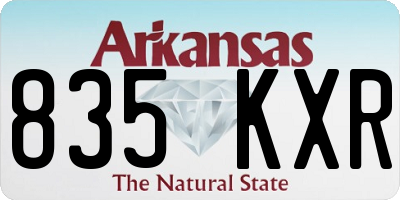 AR license plate 835KXR