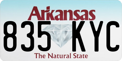 AR license plate 835KYC