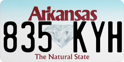 AR license plate 835KYH