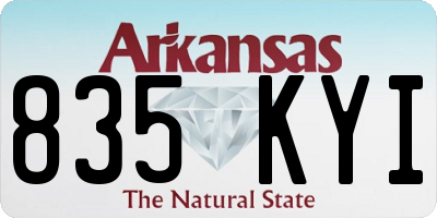 AR license plate 835KYI