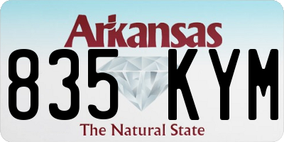 AR license plate 835KYM