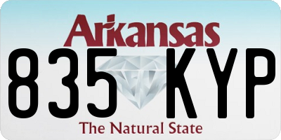 AR license plate 835KYP