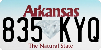 AR license plate 835KYQ