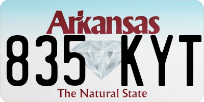 AR license plate 835KYT