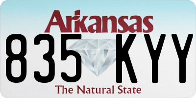 AR license plate 835KYY