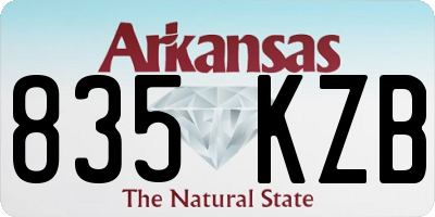 AR license plate 835KZB