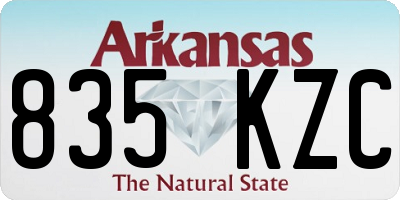AR license plate 835KZC