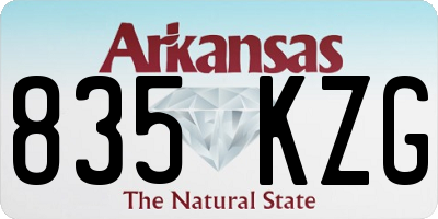 AR license plate 835KZG