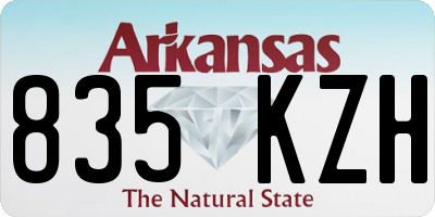 AR license plate 835KZH