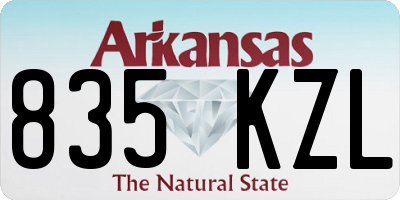 AR license plate 835KZL