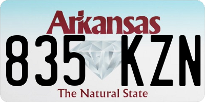 AR license plate 835KZN
