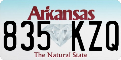 AR license plate 835KZQ