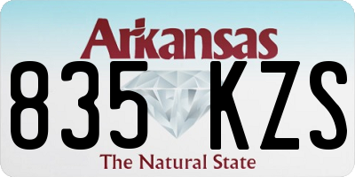 AR license plate 835KZS