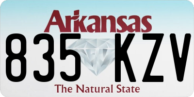 AR license plate 835KZV