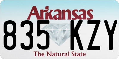 AR license plate 835KZY