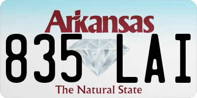 AR license plate 835LAI