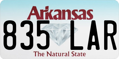 AR license plate 835LAR