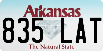 AR license plate 835LAT