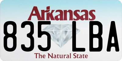 AR license plate 835LBA